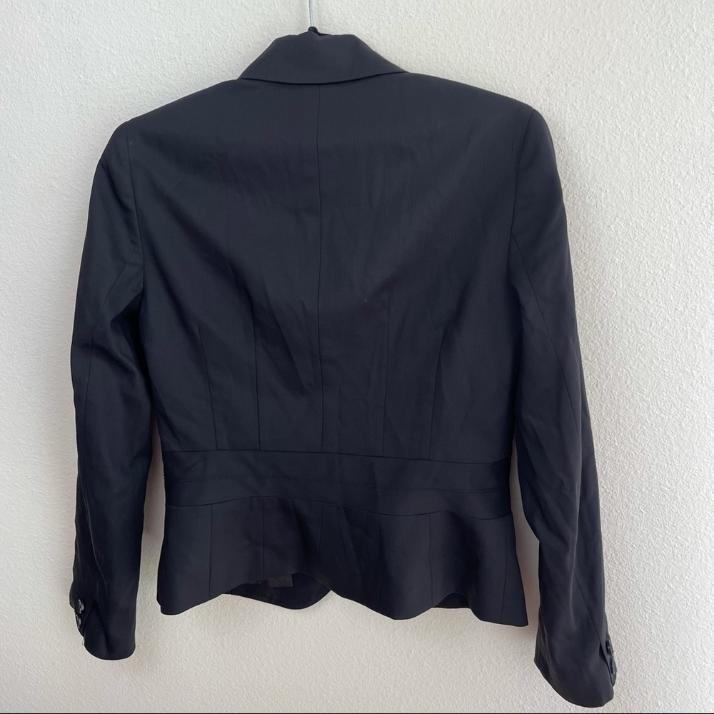 Theory Wool Black Fitted Single Button Blazer Jac… - image 7